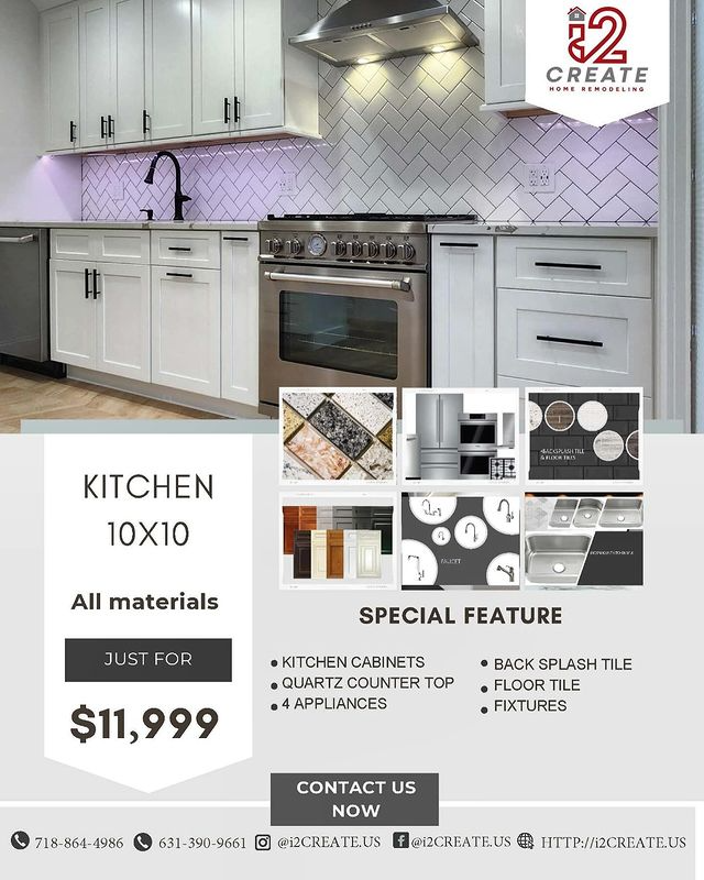 Complete 10x10 Kitchen Renovation Package Offer in New York and Long Island